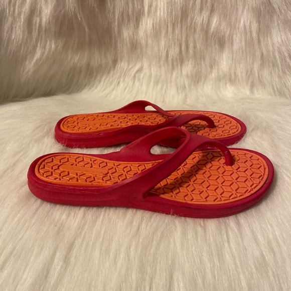 Pink‎ Flip Flops Womens Size 6 Open Toe Sandals Shoes - Picture 2 of 5